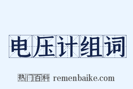 电压计组词是什么意思的图片